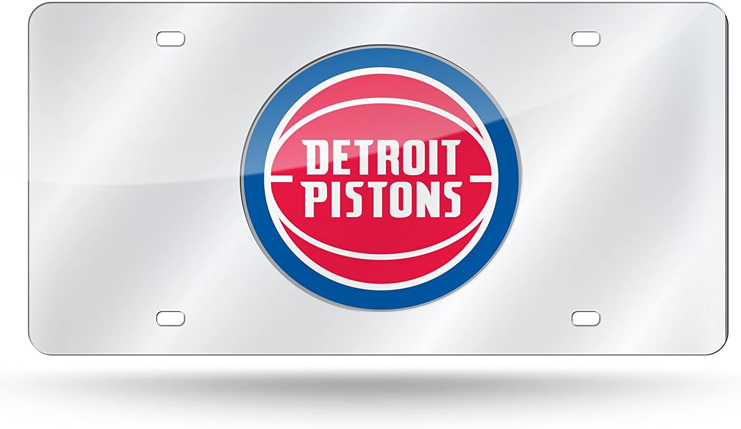 Rico LZS88002 NBA Pistons Detroit Laser Tag (Silver) Sports Fan Automotive Accessories, Multicolor, One Size